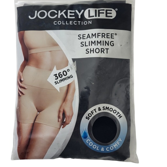Jockey Life Seamfree Slimming Short 3XL Black 360° Smoothing Cool Comfort - Picture 1 of 4